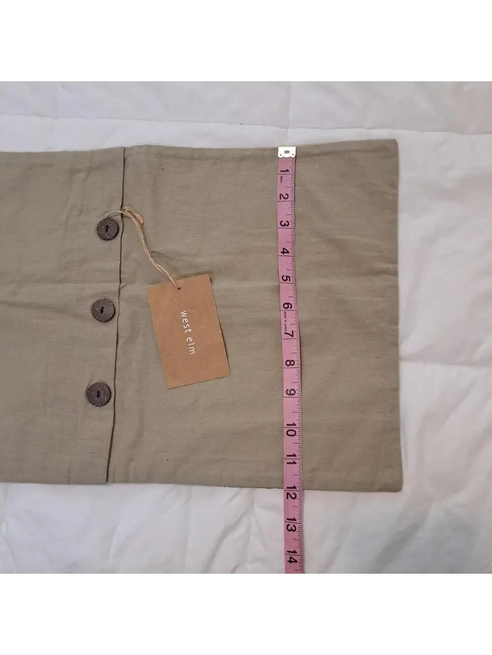 West Elm Tan And Gold Tone Pillow Case Lot Of 2 12×20 Rustic Chic Boho Decor